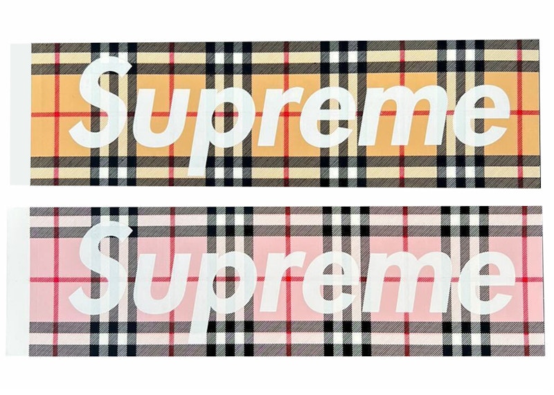 Supreme Burberry Box Logo Sticker Set