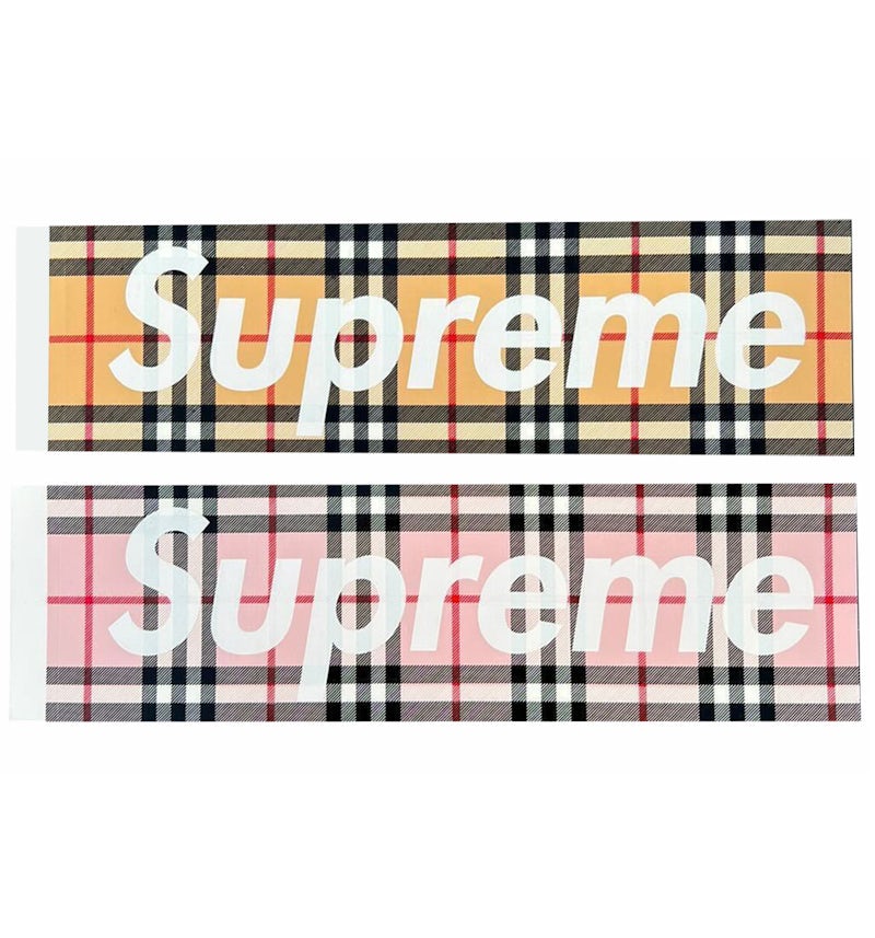 Supreme Burberry Box Logo Sticker Set SS22 US - Main Image