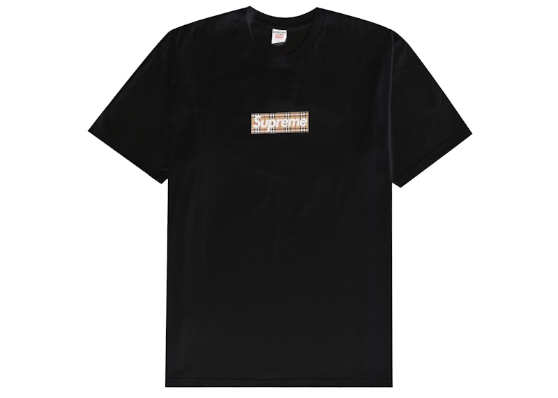 Supreme Burberry Box Logo Tee Black 男士- SS22 - TW