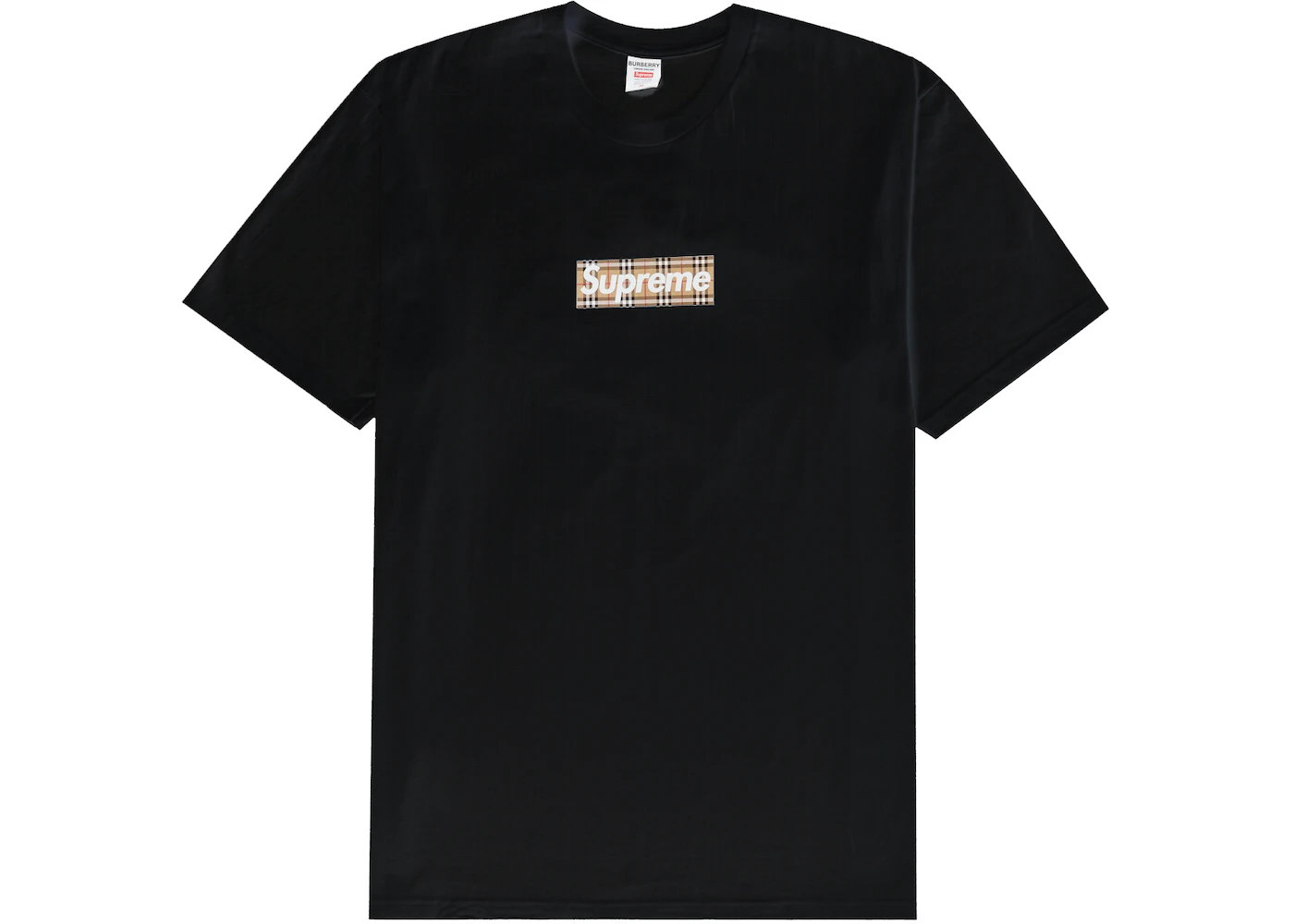 Supreme Burberry Box Logo Tee Black - SS22 - US