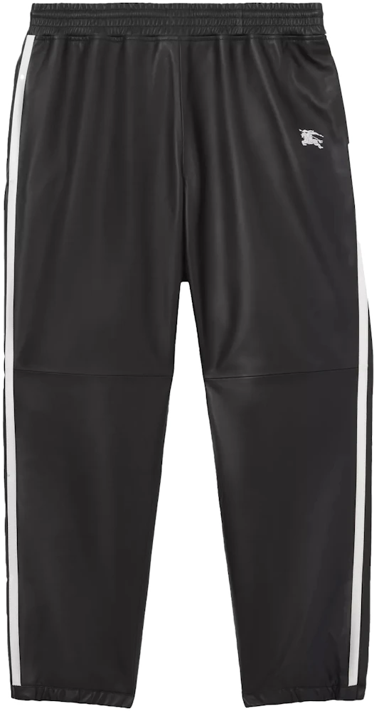 Supreme Burberry Contrast Stripe Lambskin Jogging Pants Black - SS22 - US