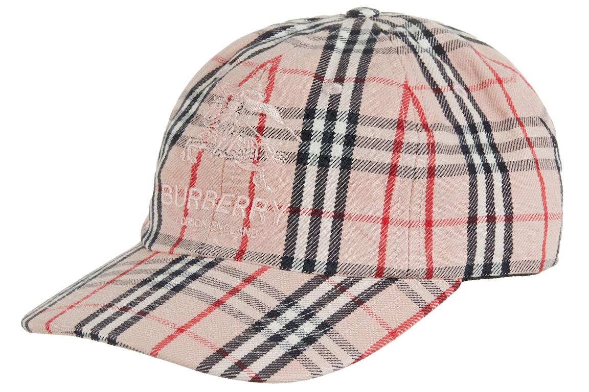 Pre-owned Supreme Burberry Denim 6-panel Pink