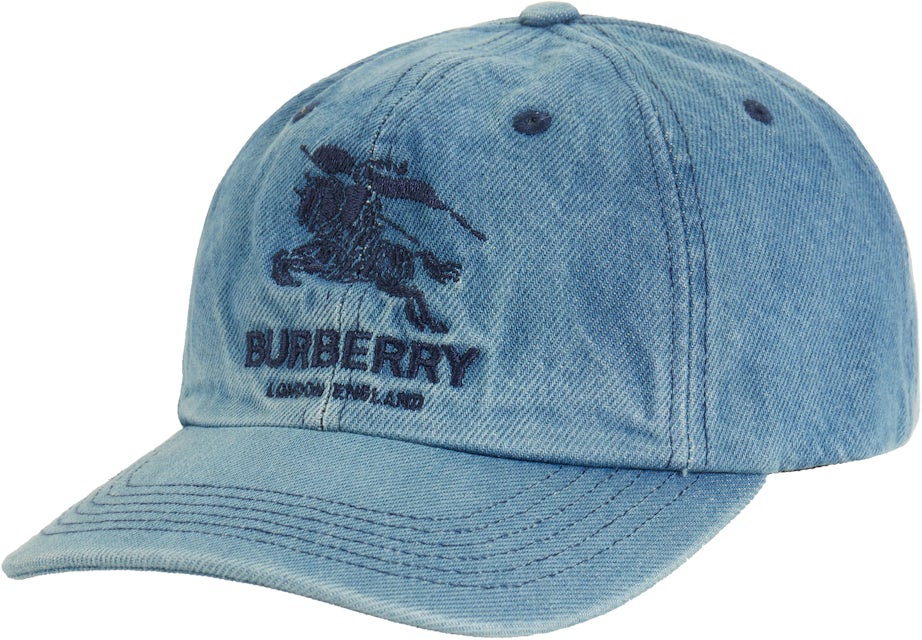 Denim Jacquard Baseball Cap in Blue - Burberry