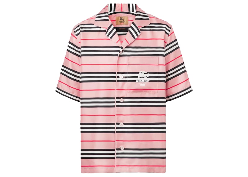 pink and white burberry shirt