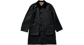 Supreme Burberry Leather Collar Trench Black