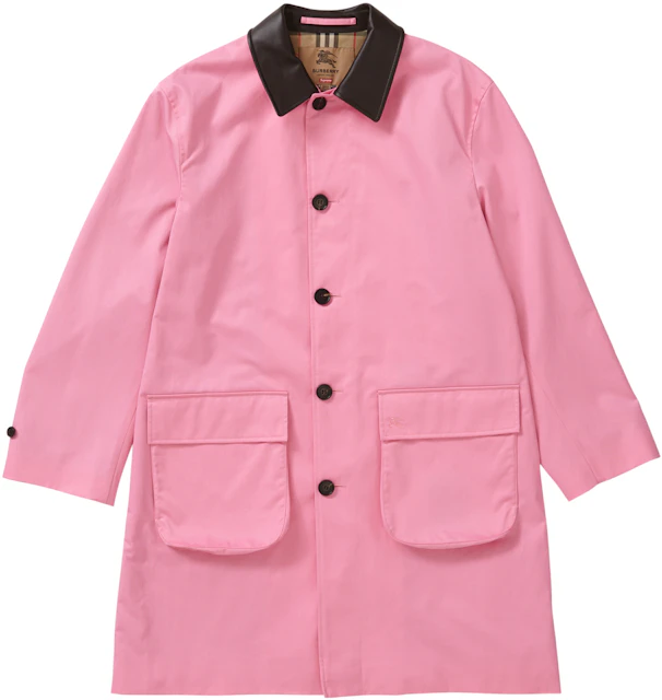 Supreme Burberry Leather Collar Trench Pink - SS22 - US