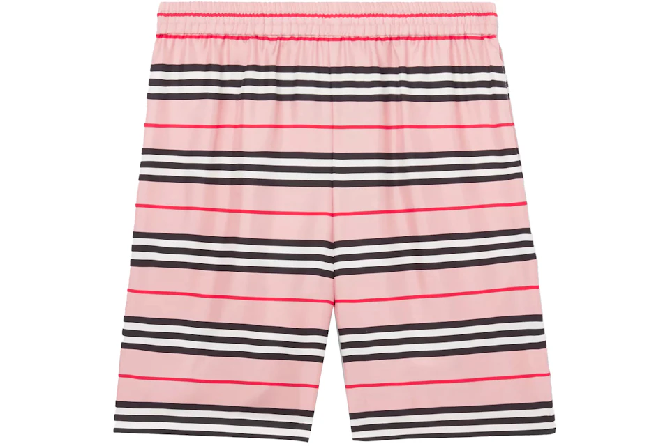 Supreme Burberry Logo Print Silk Twill Shorts Dusty Pink - SS22 - US
