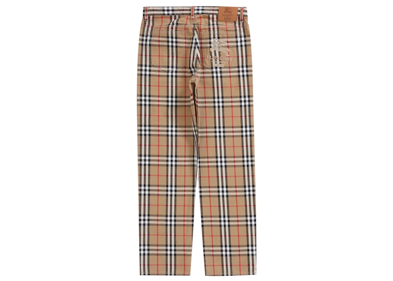 Supreme Burberry Regular Jean Beige Men's - SS22 - GB