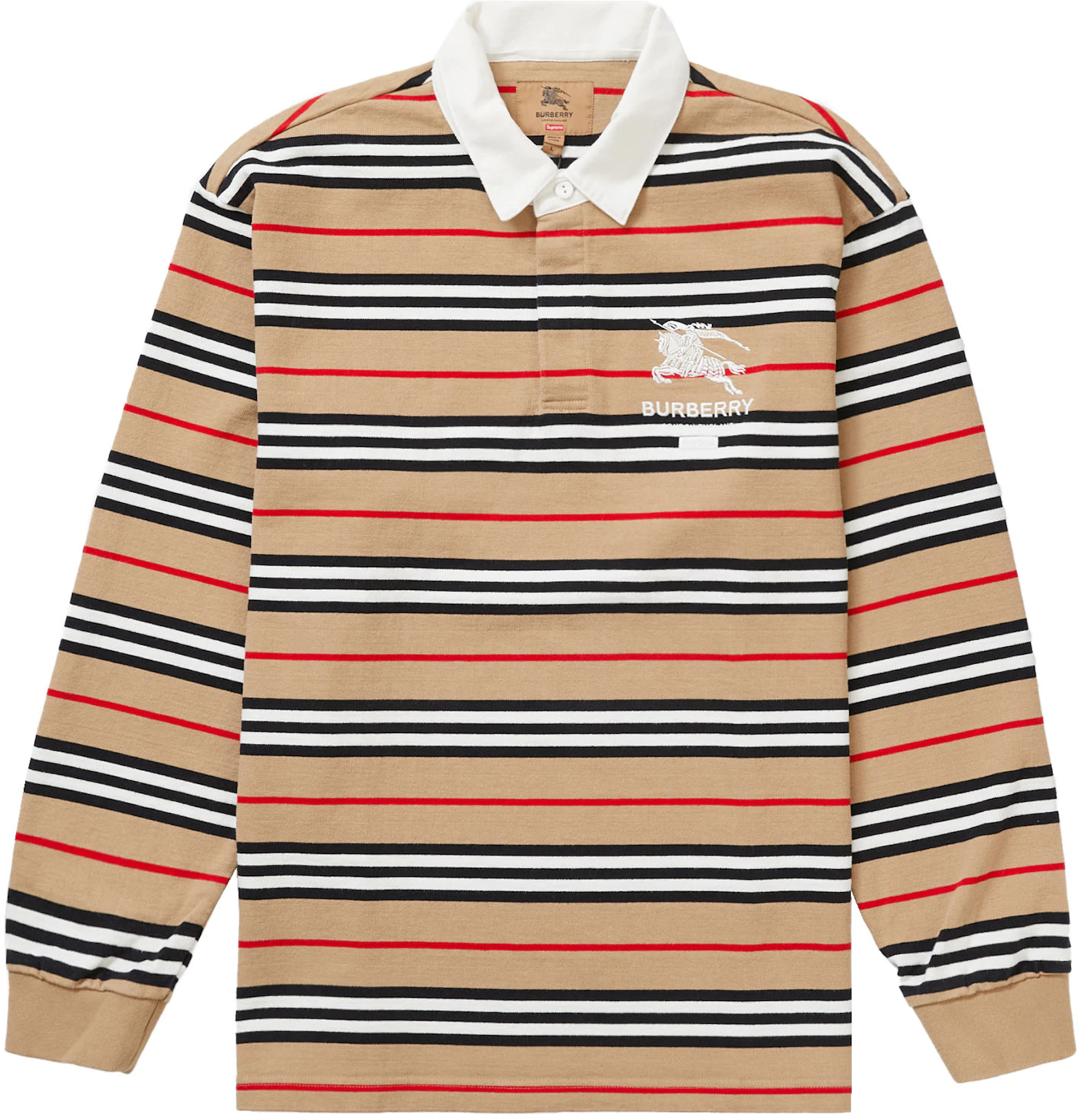 Top 44+ imagen supreme burberry rugby shirt