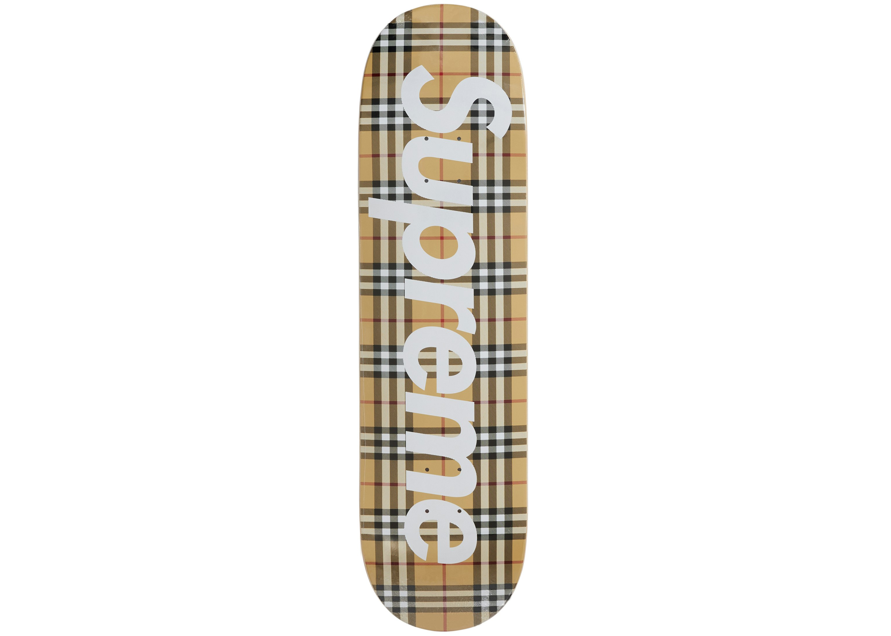 Supreme Burberry Skateboard Deck Beige - SS22