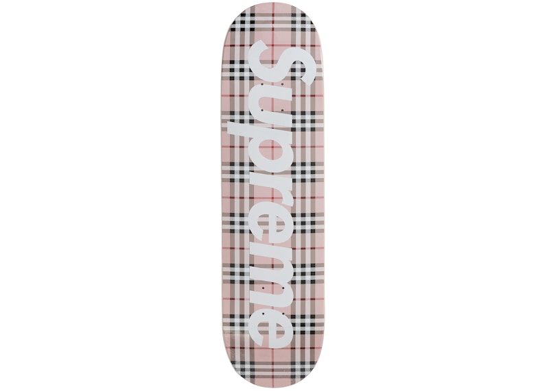 Supreme Burberry Skateboard Deck Pink