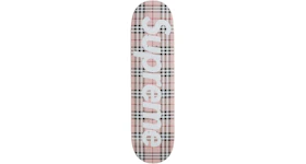 Supreme Burberry Skateboard Deck Pink