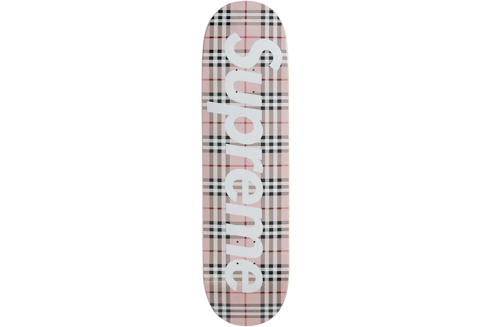 Skateboard-Deck Supreme Burberry rosa