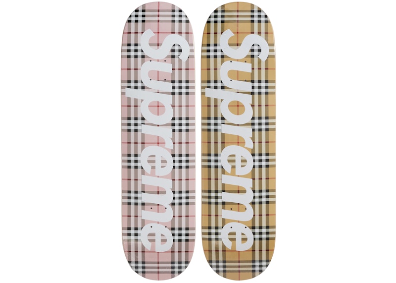 【新品】Supreme Burberry スケートボード デッキ　スケボー Supreme x Burberry Skateboard Deck Set Multi Japan ReStockX (In