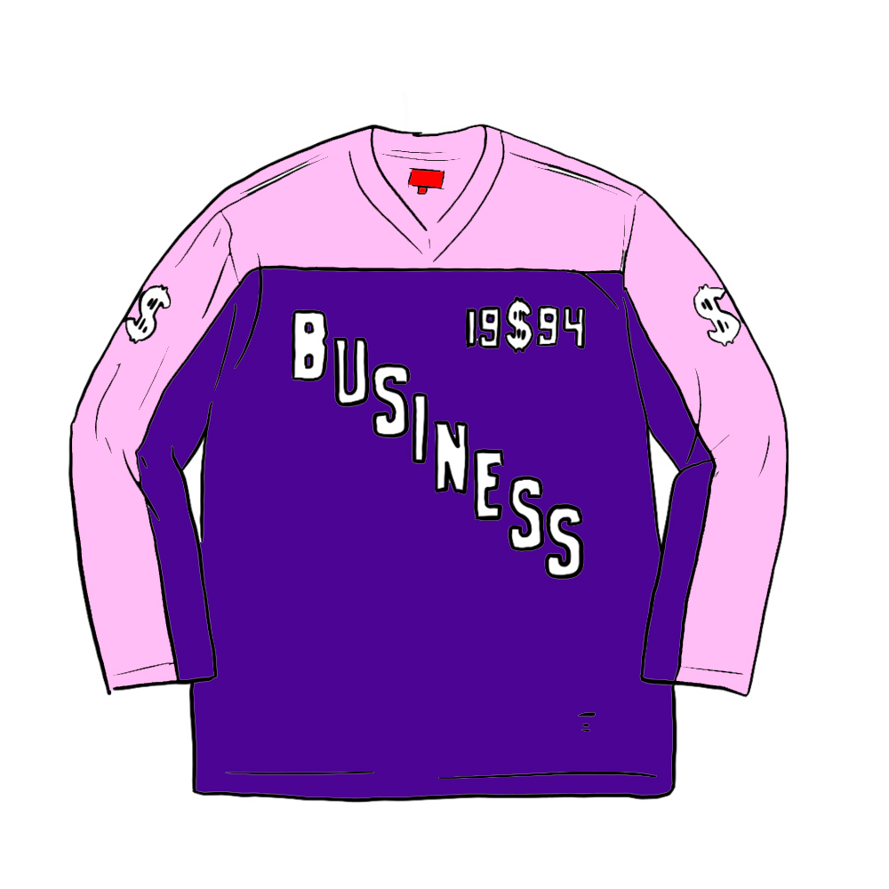 Supreme Business Hockey Jersey Purple Men's - SS20 - US
