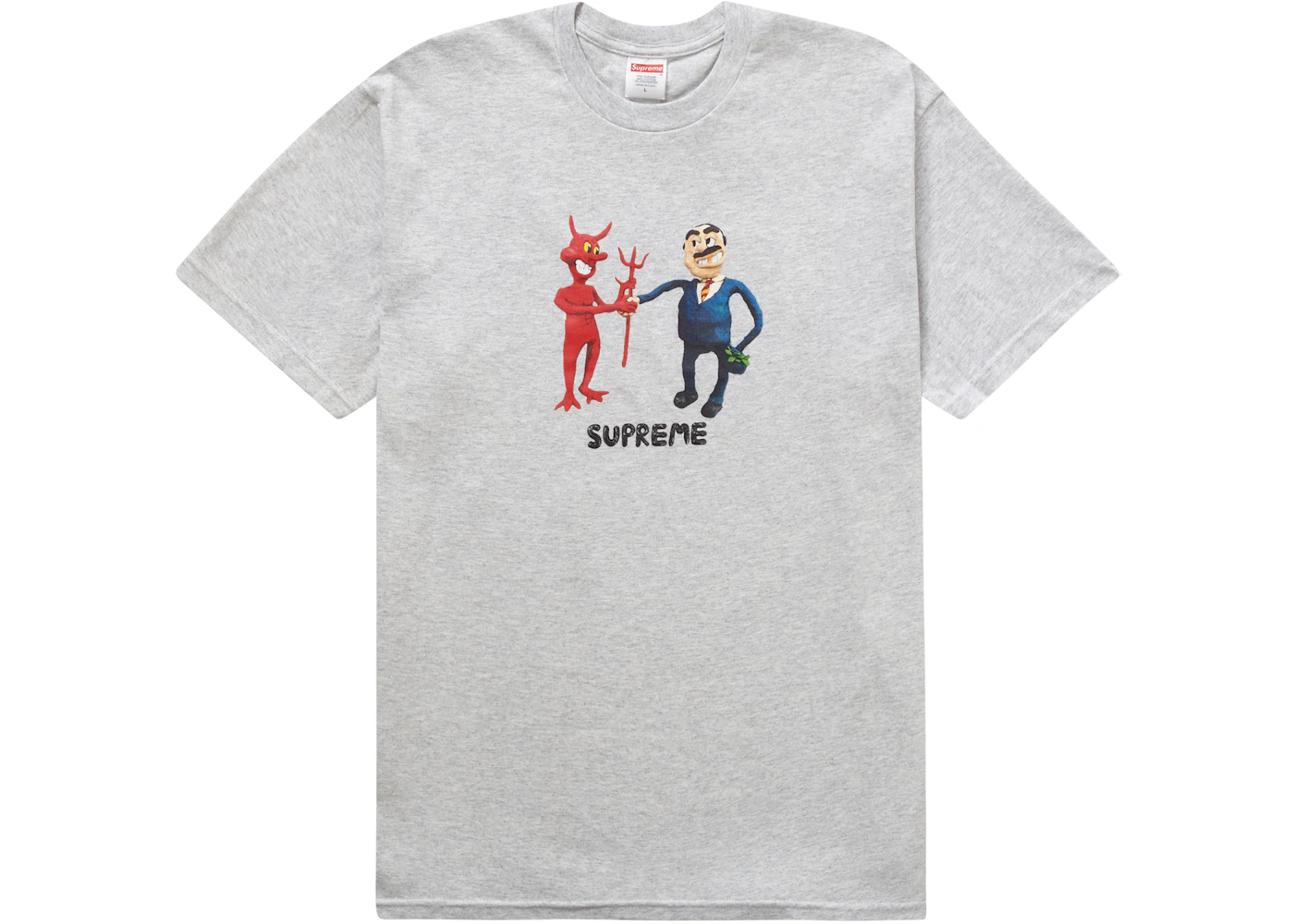 Supreme T-shirt Business Grigio cenere Uomo SS23 IT