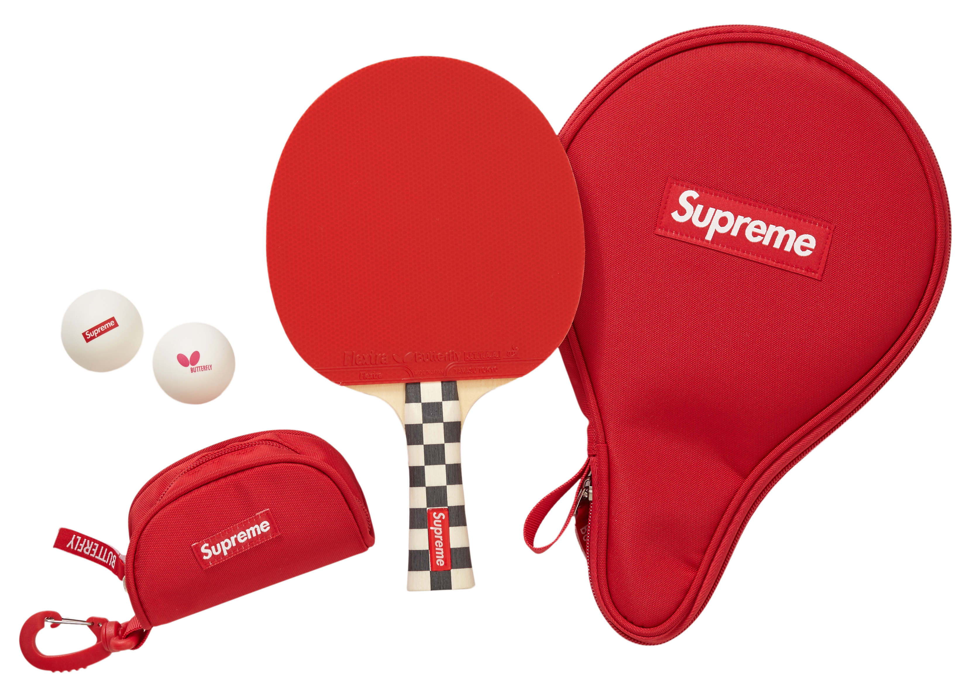 Supreme Butterfly Table Tennis Racket Set Checkerboard