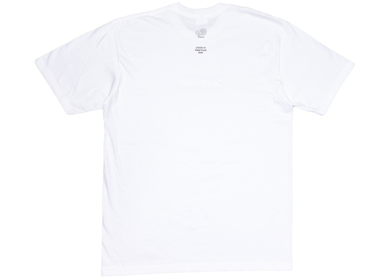 Supreme Takashi Murakami COVID-19 Relief Box Logo Tee White Men's