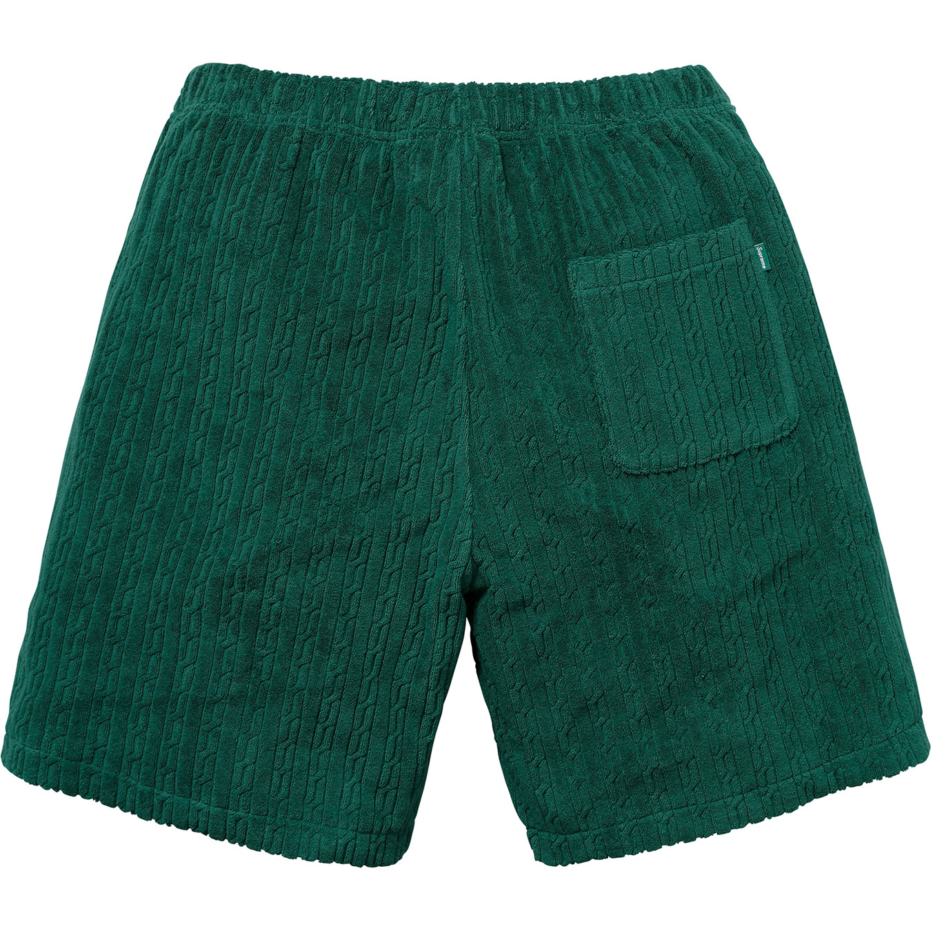 Supreme Cable Knit Terry Short Dark Green Men's - SS18 - US