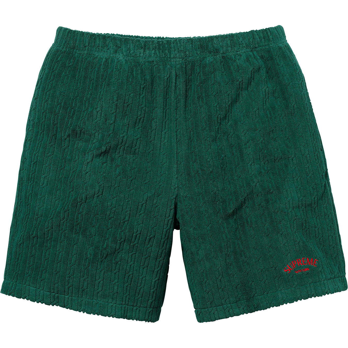 Supreme Cable Knit Terry Short Dark Green Hombre - SS18 - ES
