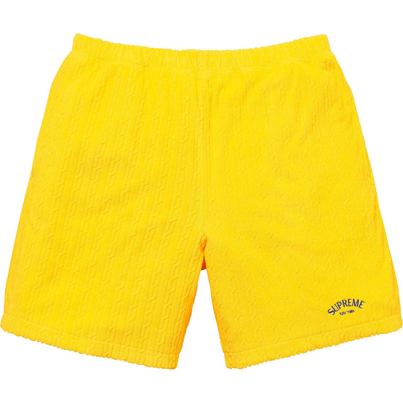 Supreme Cable Knit Terry Short Yellow Men's - SS18 - GB