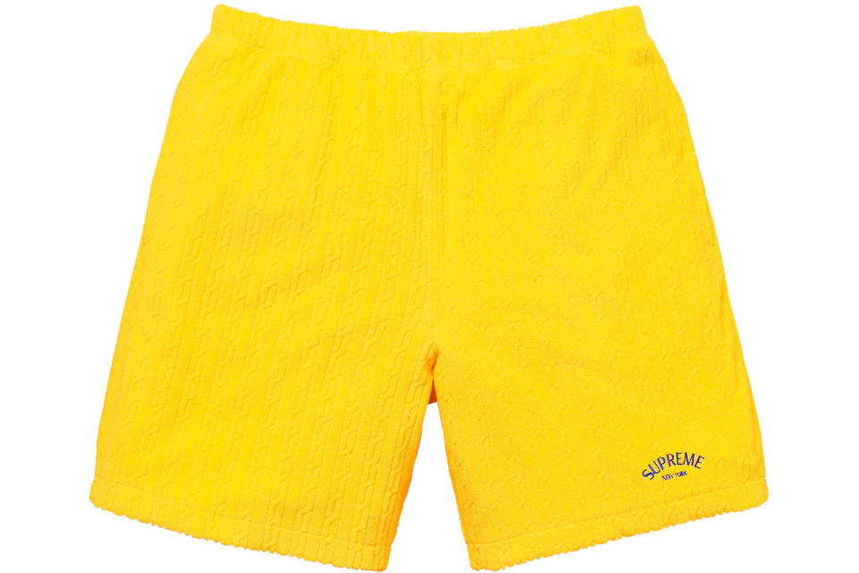 Supreme Cable Knit Terry Short Yellow