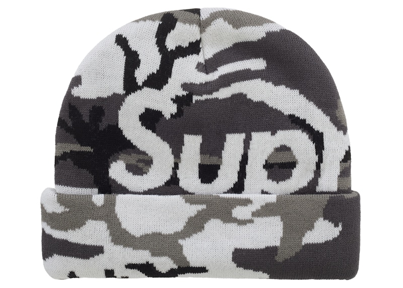 Supreme Camo Big Logo Beanie Snow Camo - FW25 - JP