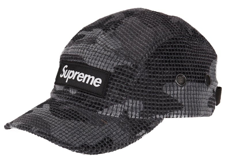 Supreme Camo Grid Velvet Camp Cap Black Camo