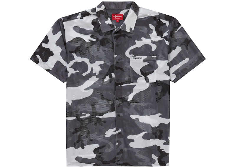 Supreme Camo Mesh S/S Shirt Black Men's - FW20 - US