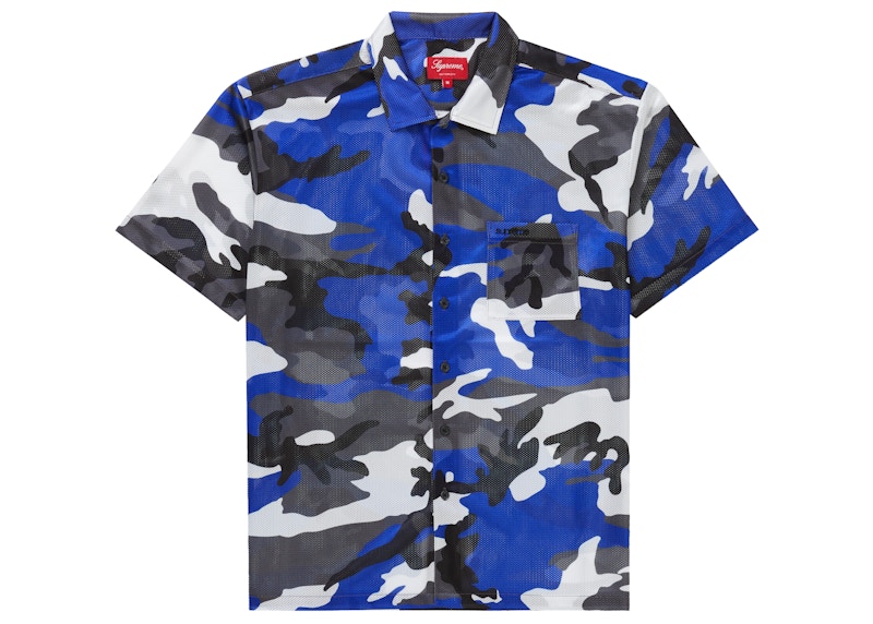 Supreme Camo Mesh S/S Shirt Royal Men's - FW20 - US