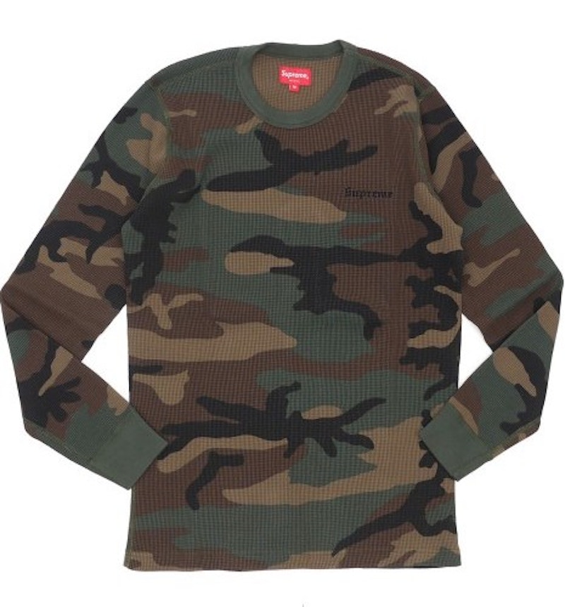 Supreme Camo Waffle Thermal Woodland Men's - FW16 - US