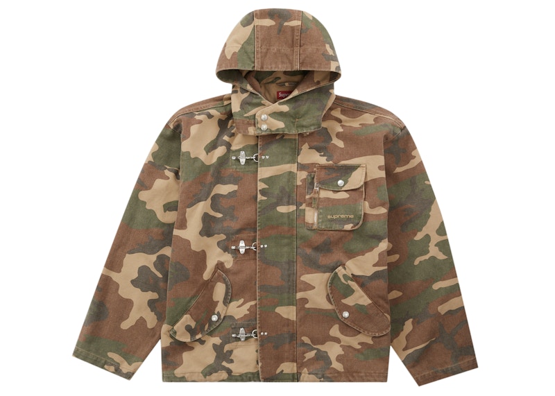 Supreme Canvas Clip Jacket Tan Camo Men's - SS23 - US