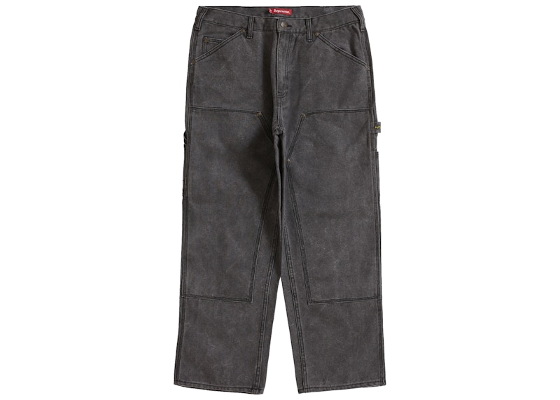 Supreme Canvas Double Knee Painter Pant Black メンズ - FW21 - JP