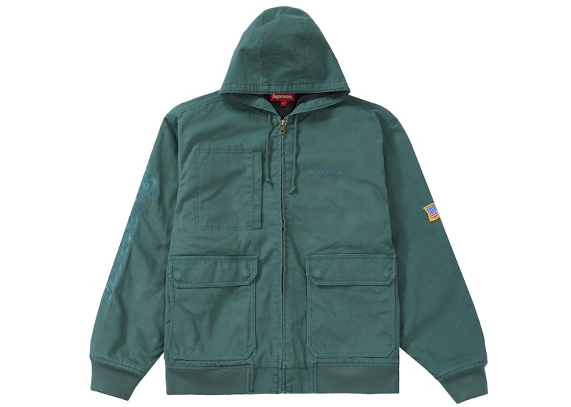 シュプリーム Canvas Hooded Work Jacket small