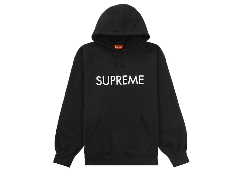 Supreme Capital Hooded Sweatshirt Black