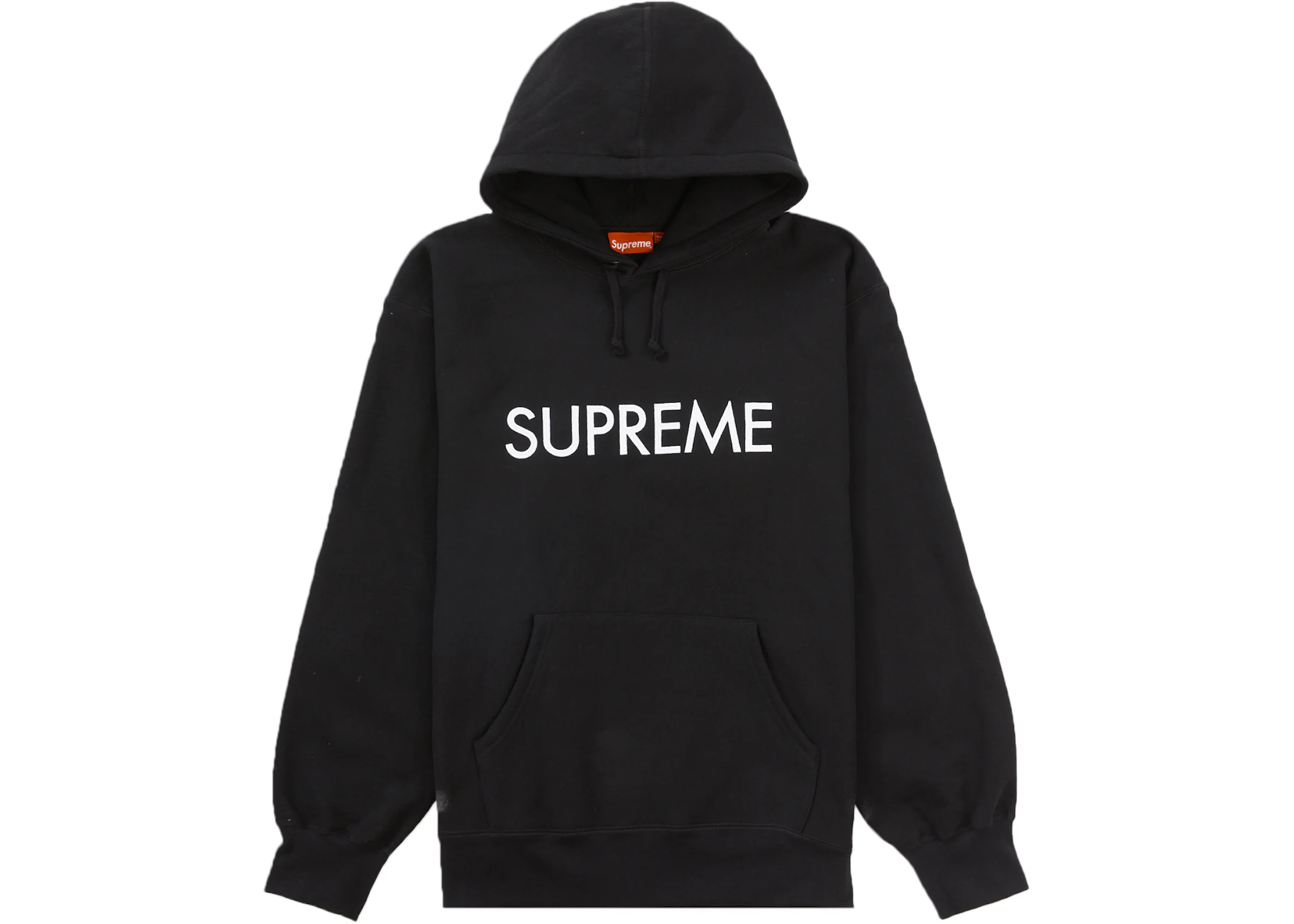 Supreme Capital Hooded Sweatshirt Black