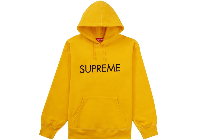 Supreme Capital Hooded Sweatshirt Bright Gold Men's - FW22 - US