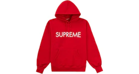 Supreme Capital Hooded Sweatshirt Red