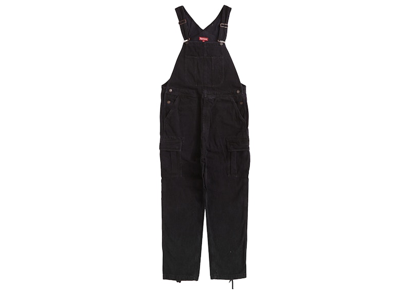 Supreme Cargo Denim Overalls Black