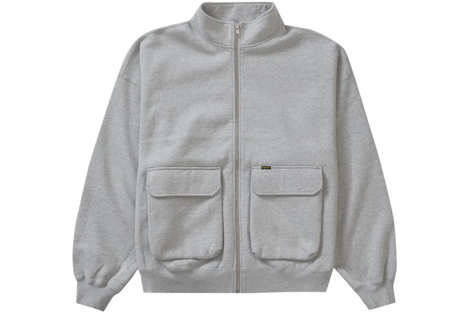 Supreme Cargo Pocket Zip Up Sweatshirt Heather Grey - FW23 남성 - KR