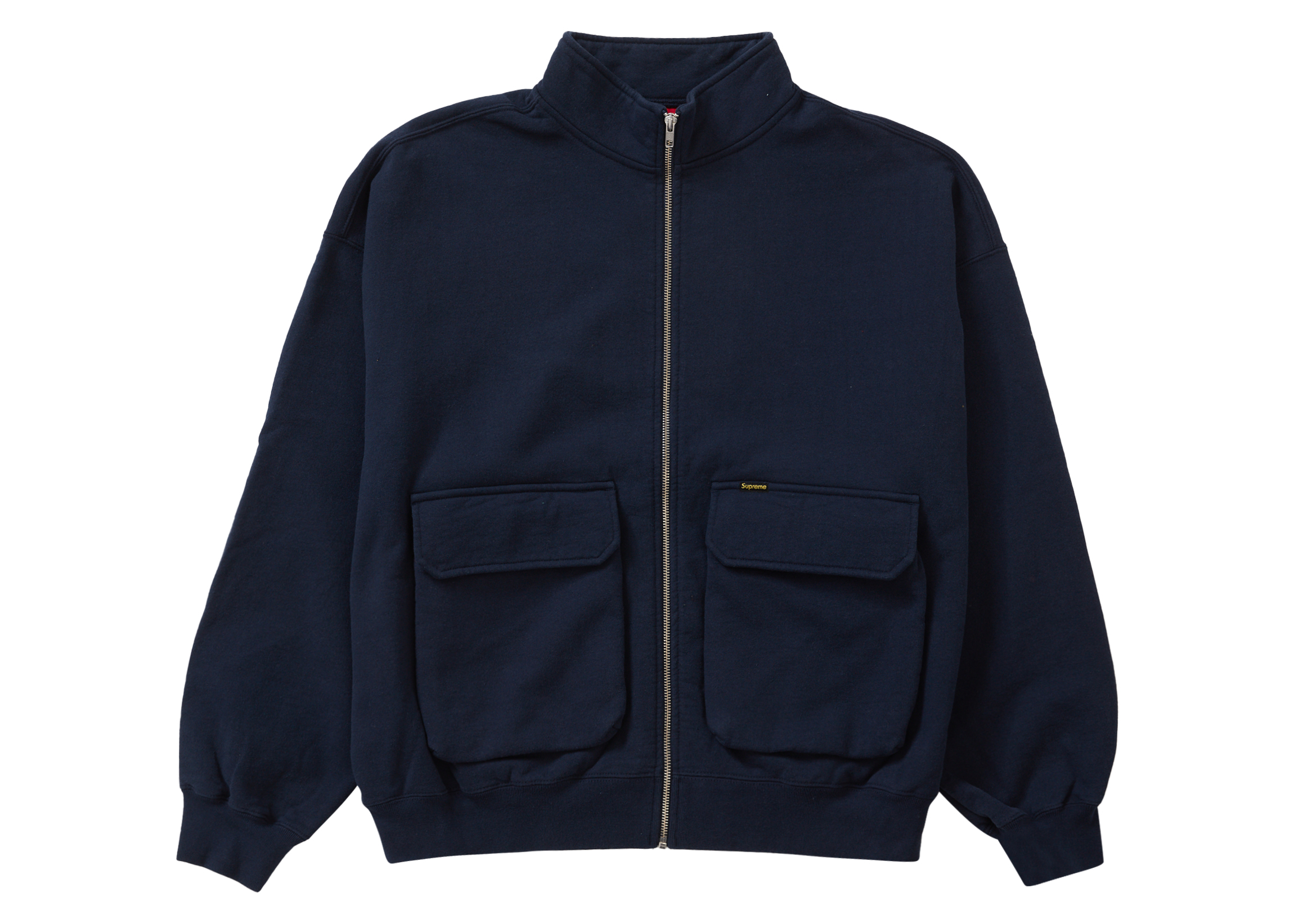Supreme Cargo Pocket Zip Up Sweatshirt Navy