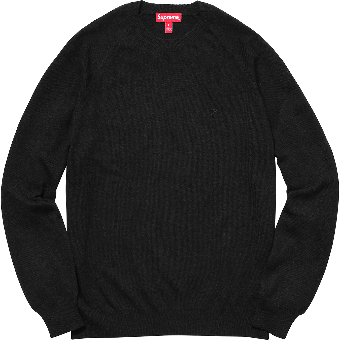 supreme cashmere sweater black XLトップス