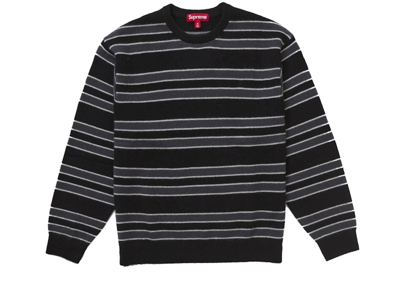 Supreme Cashmere Sweater (FW24) Black Stripe Men's - FW24 - US