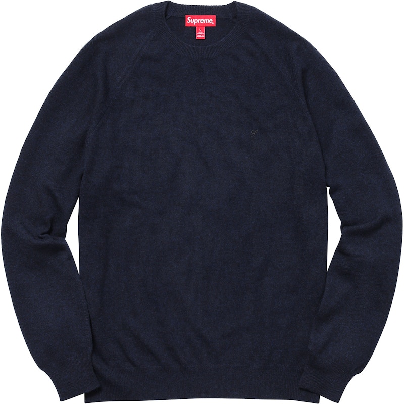 Supreme Cashmere Sweater Navy - FW17 メンズ - JP