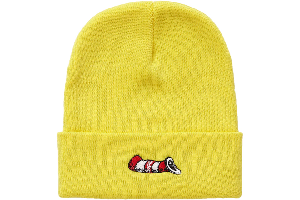 Supreme Cat in the Hat Beanie Bright Yellow