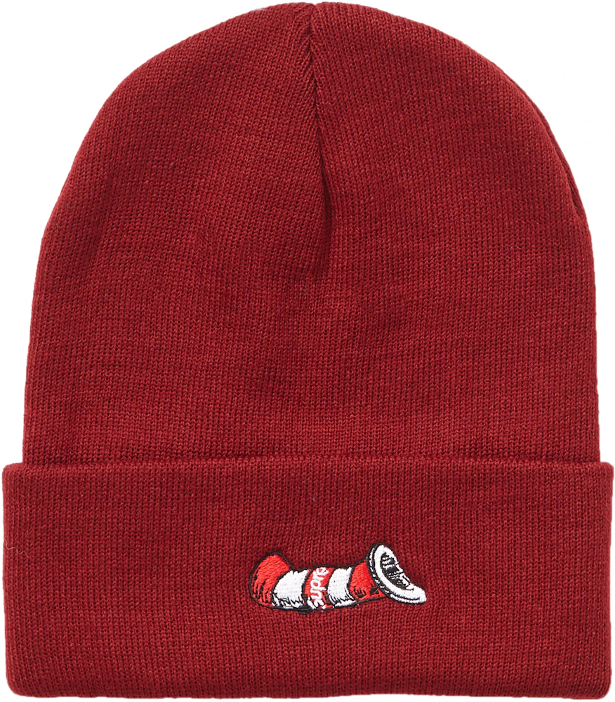 Supreme Cat in the Hat Beanie Burgundy - FW18 - US