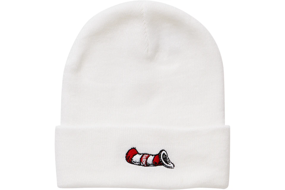 Supreme Cat in the Hat Beanie White