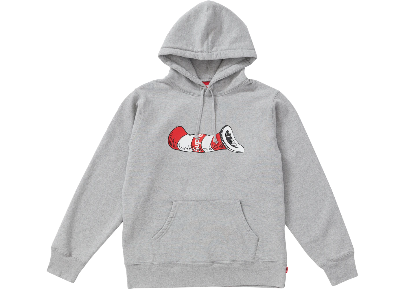 Supreme Cat in the Hat Hooded Sweatshirt Heather Grey Men's FW18