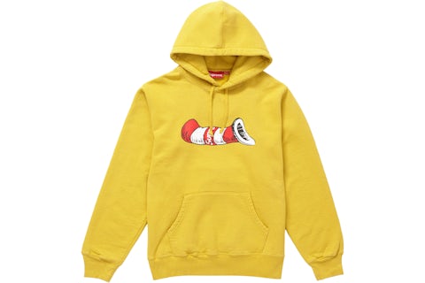 Supreme Cat in the Hat Felpa con cappuccio senape Uomo FW18 IT