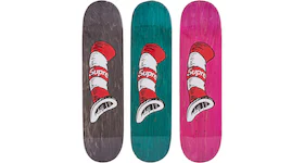 Supreme Cat in the Hat Skateboard Deck Black/Green/Pink Set